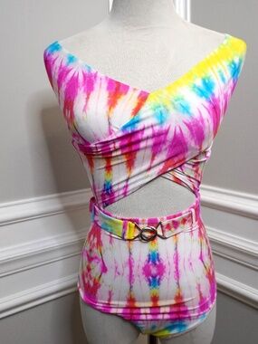 Onia X Dannijo Cindy Belted Cut-Out One Piece, Size S/M